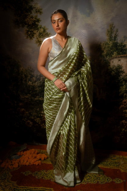 Green Cotton Silk Saree