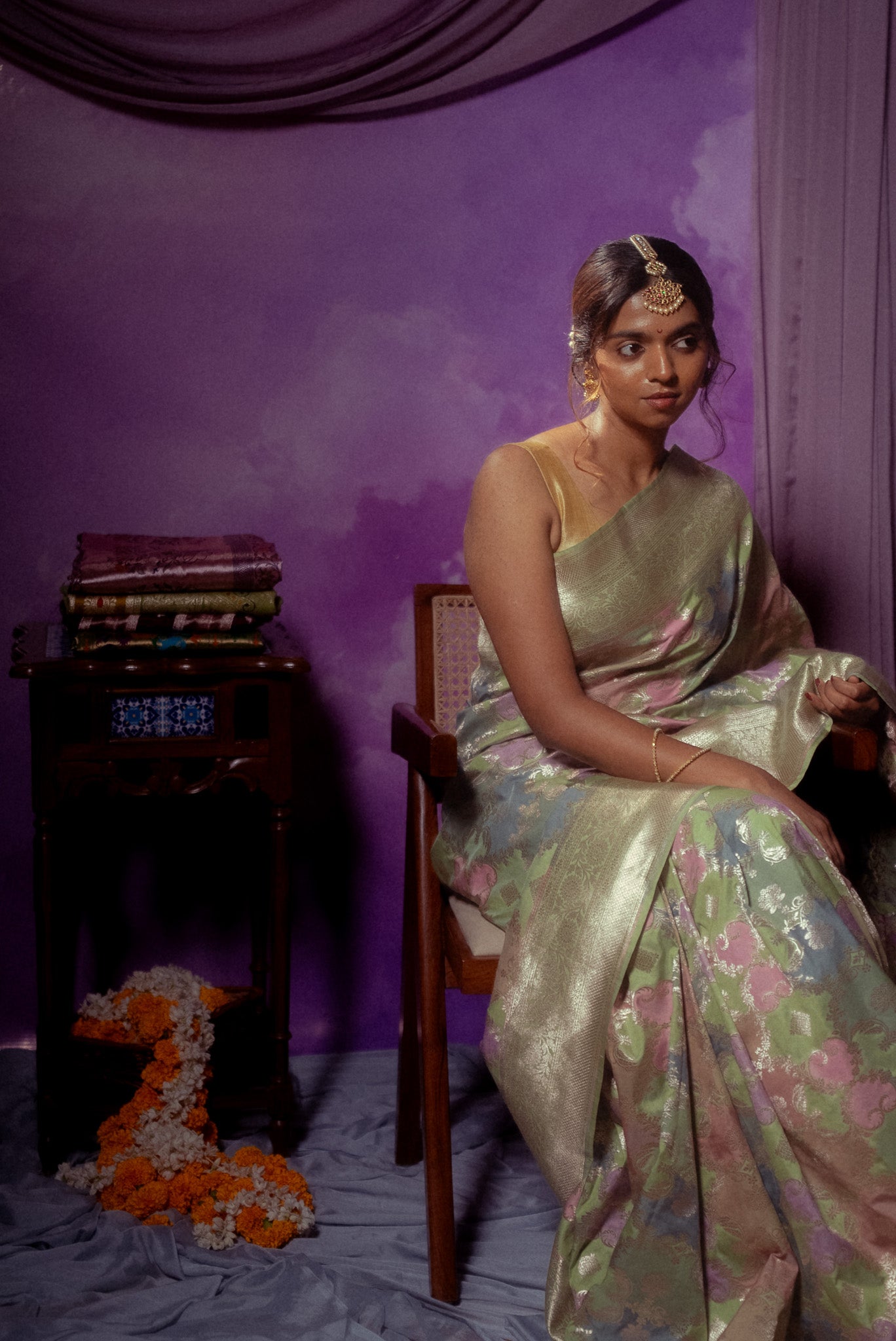 Green Silk Rangkat Saree
