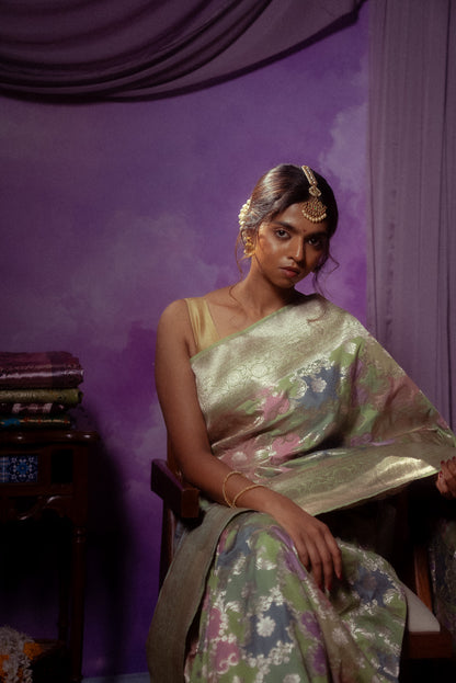 Green Silk Rangkat Saree