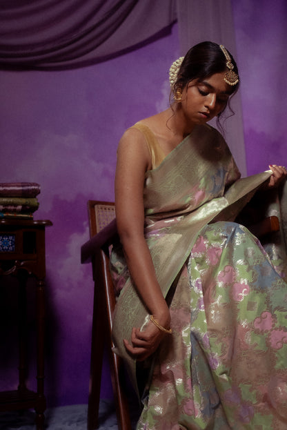 Green Silk Rangkat Saree