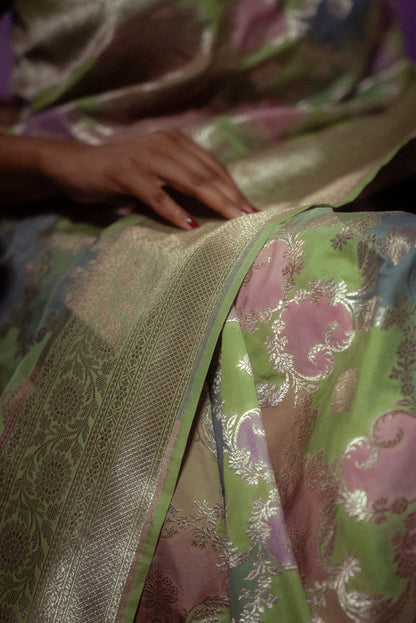 Green Silk Rangkat Saree