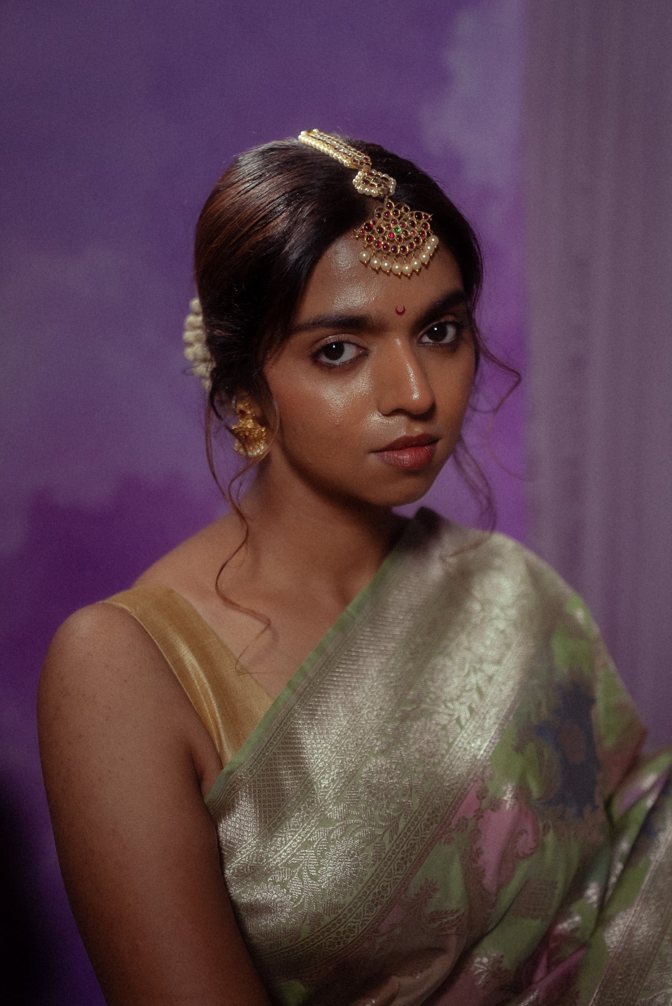 Green Silk Rangkat Saree