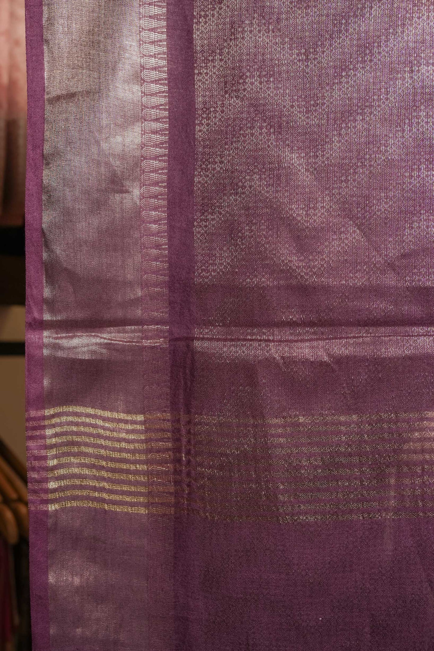 Purple Resham Silk Saree