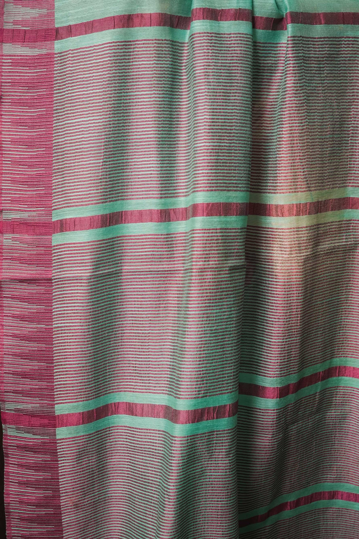Sea Green Soft Linen Cotton Saree