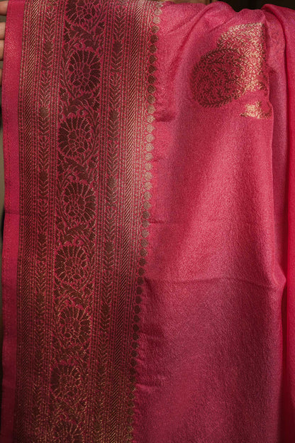 Pink Georgette Saree