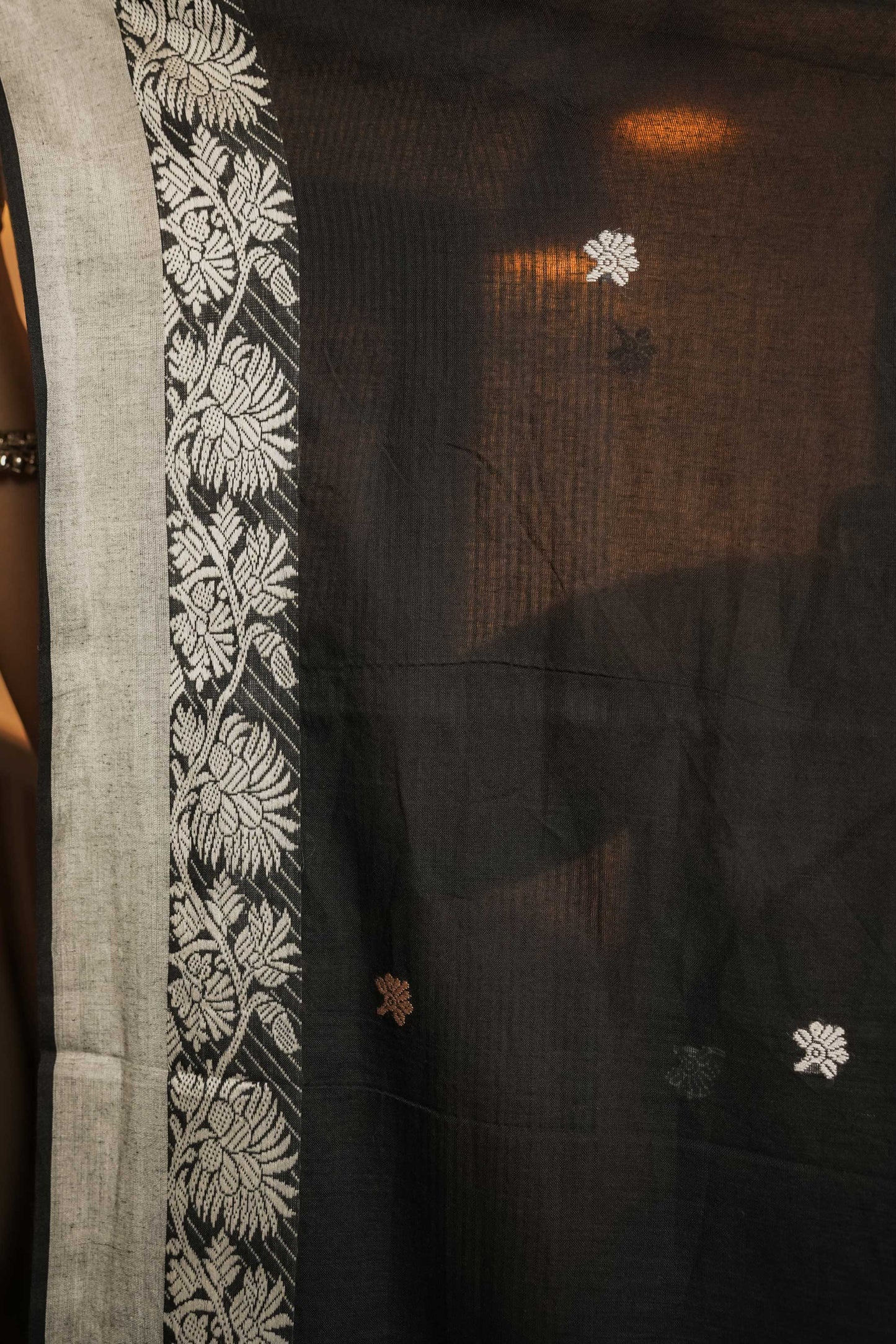 Black Soft Cotton Saree