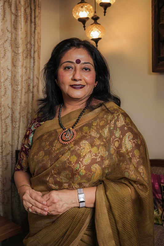 Green Resham Geecha Silk Saree