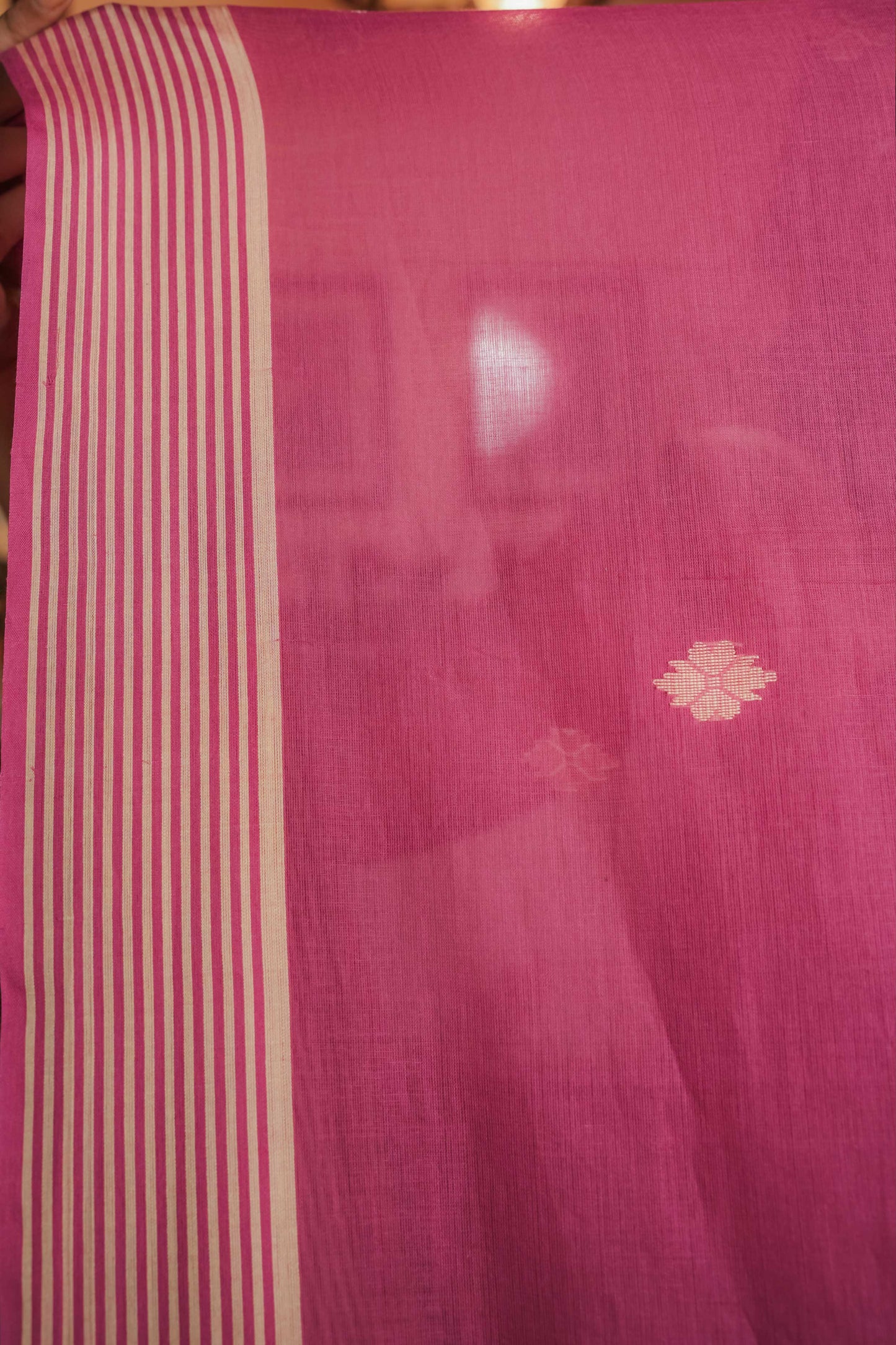 Pink Soft Cotton Saree