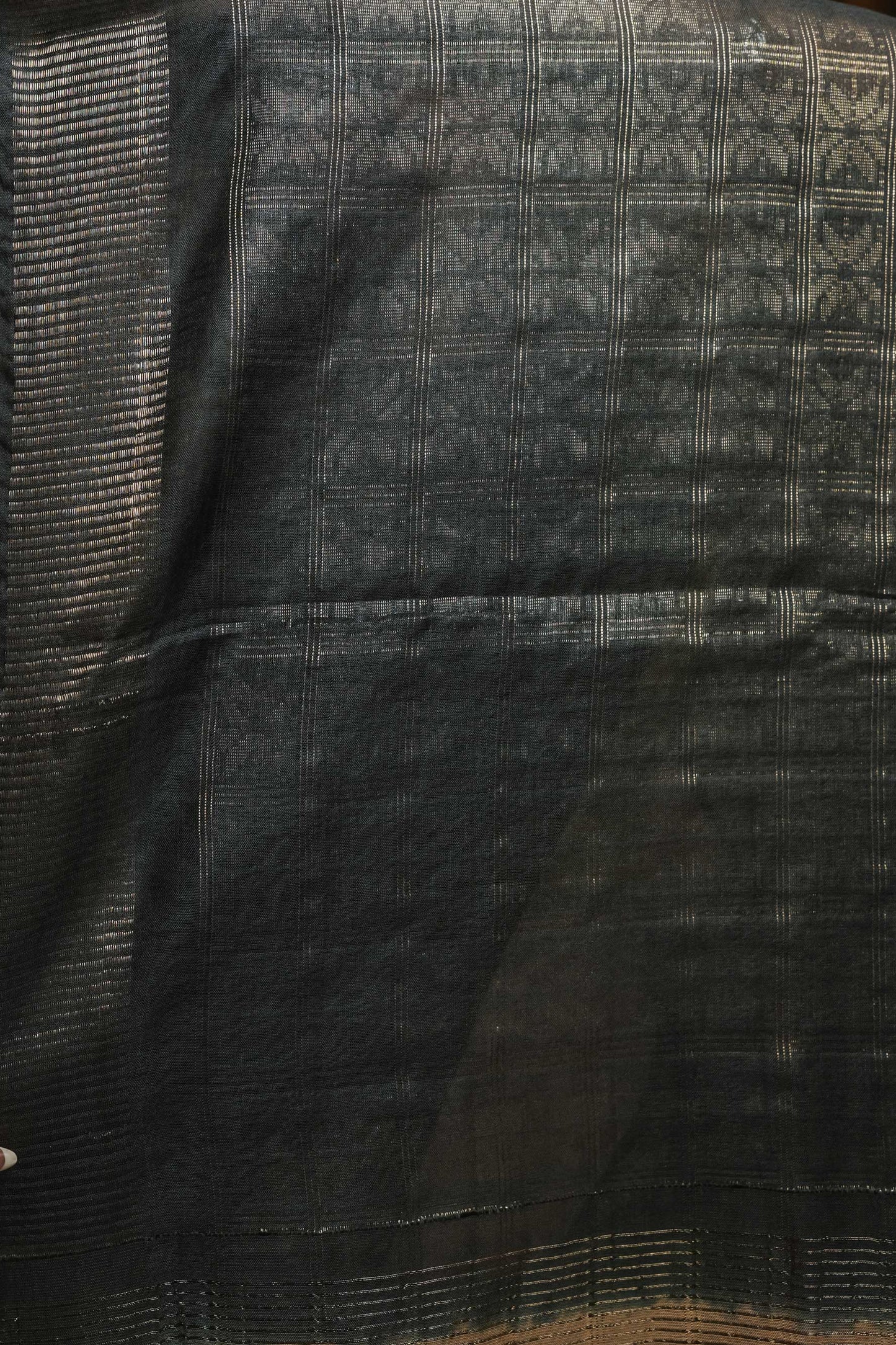 Black Resham Silk Saree
