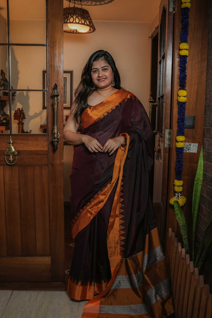 Brown Irkal Saree