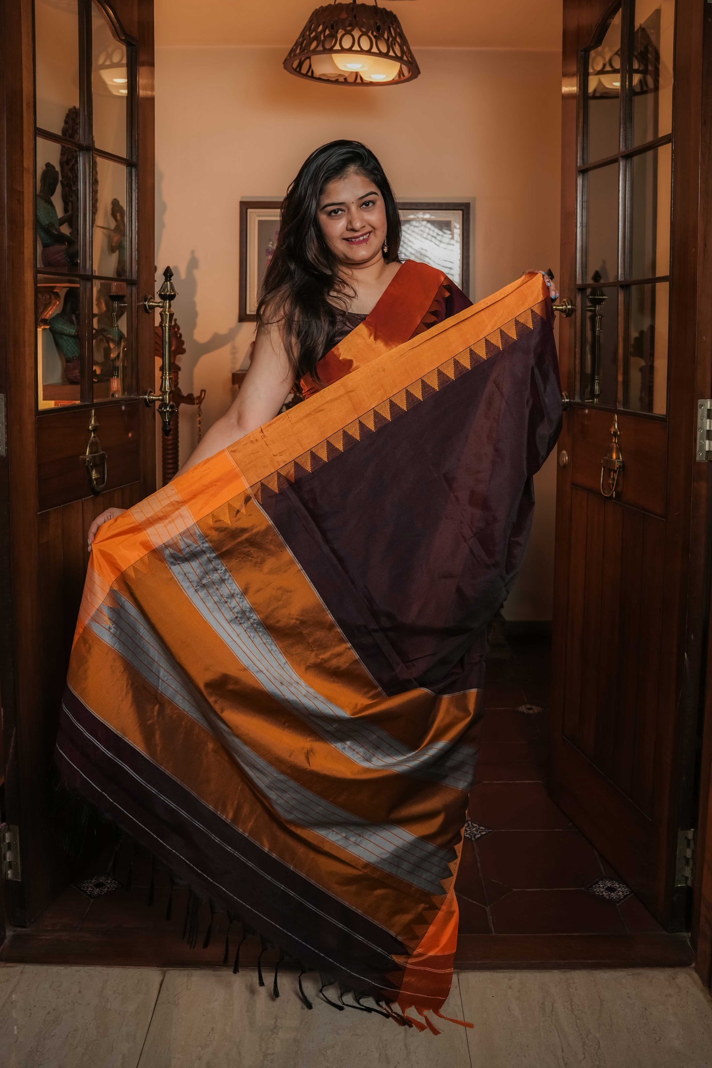 Brown Irkal Saree