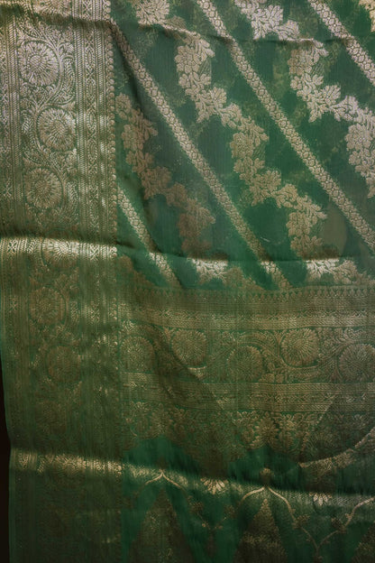 Green Georgette Saree