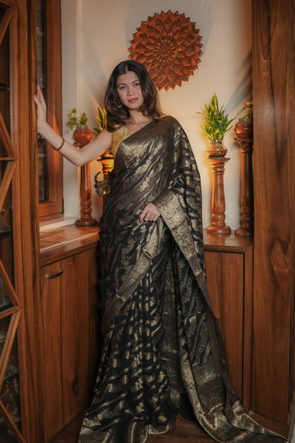 Black Georgette Saree