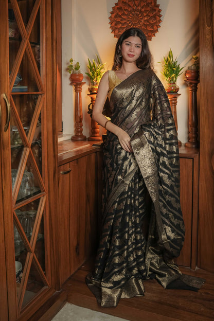 Black Georgette Saree