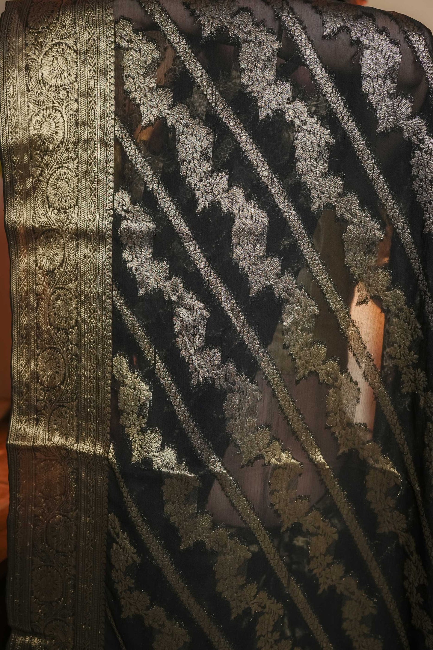 Black Georgette Saree