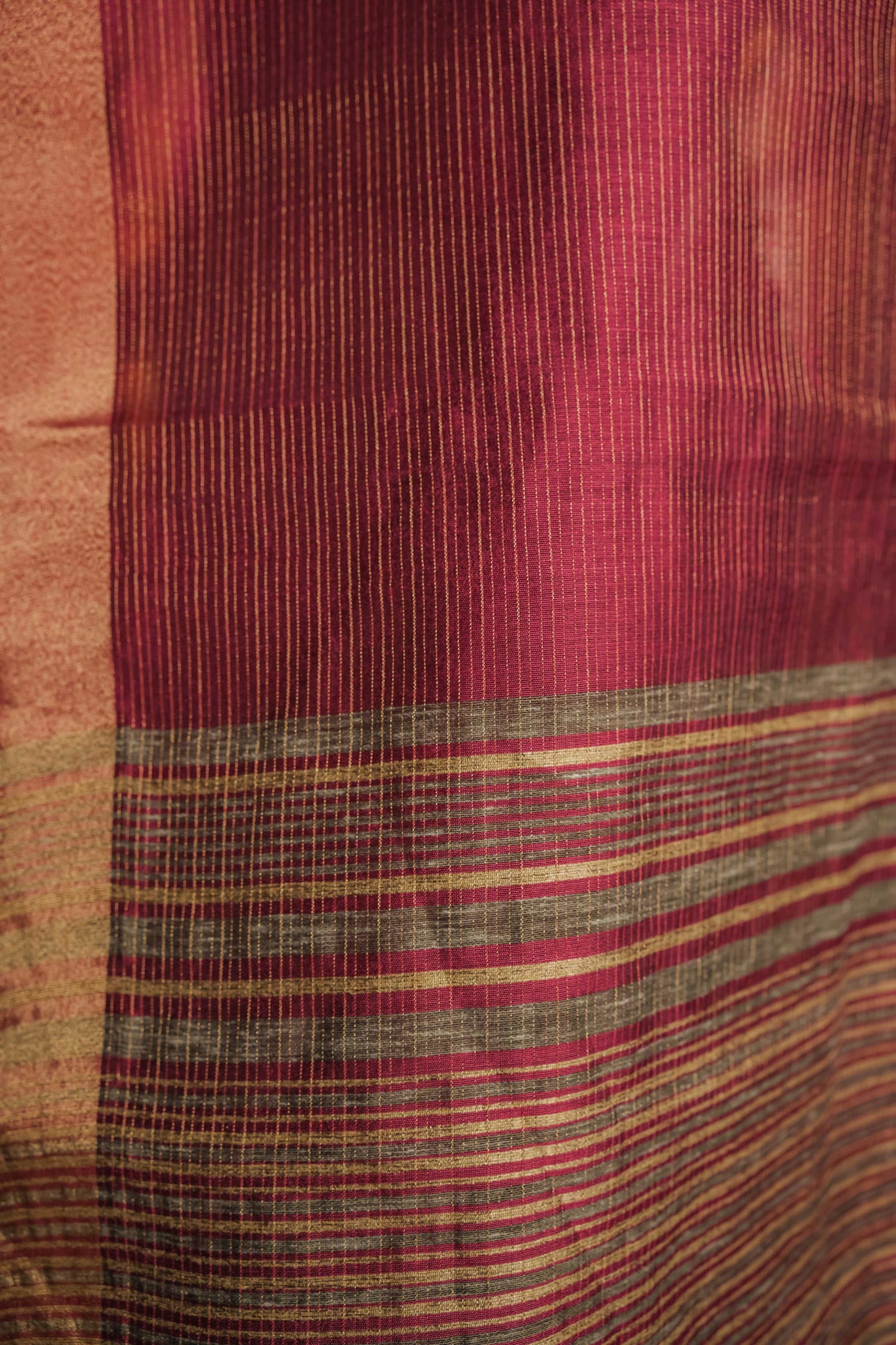 Red Cotton Silk Saree