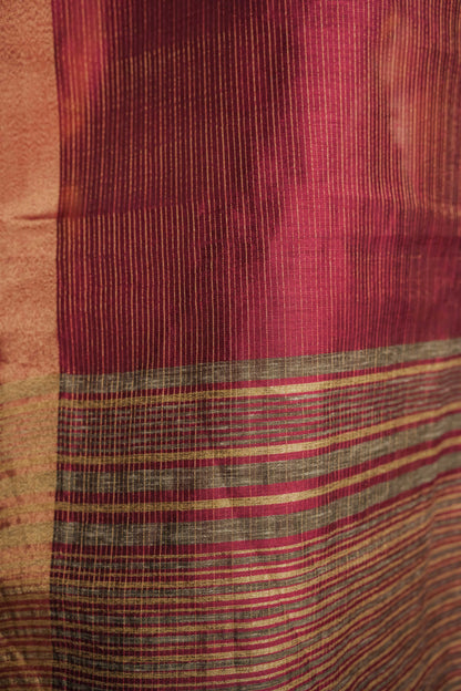 Red Cotton Silk Saree