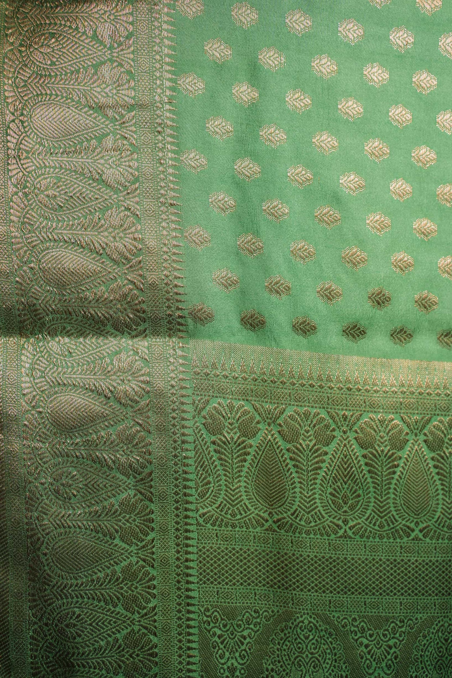 Green Raw Silk Saree