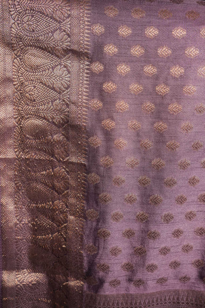 Lilac Raw Silk Saree