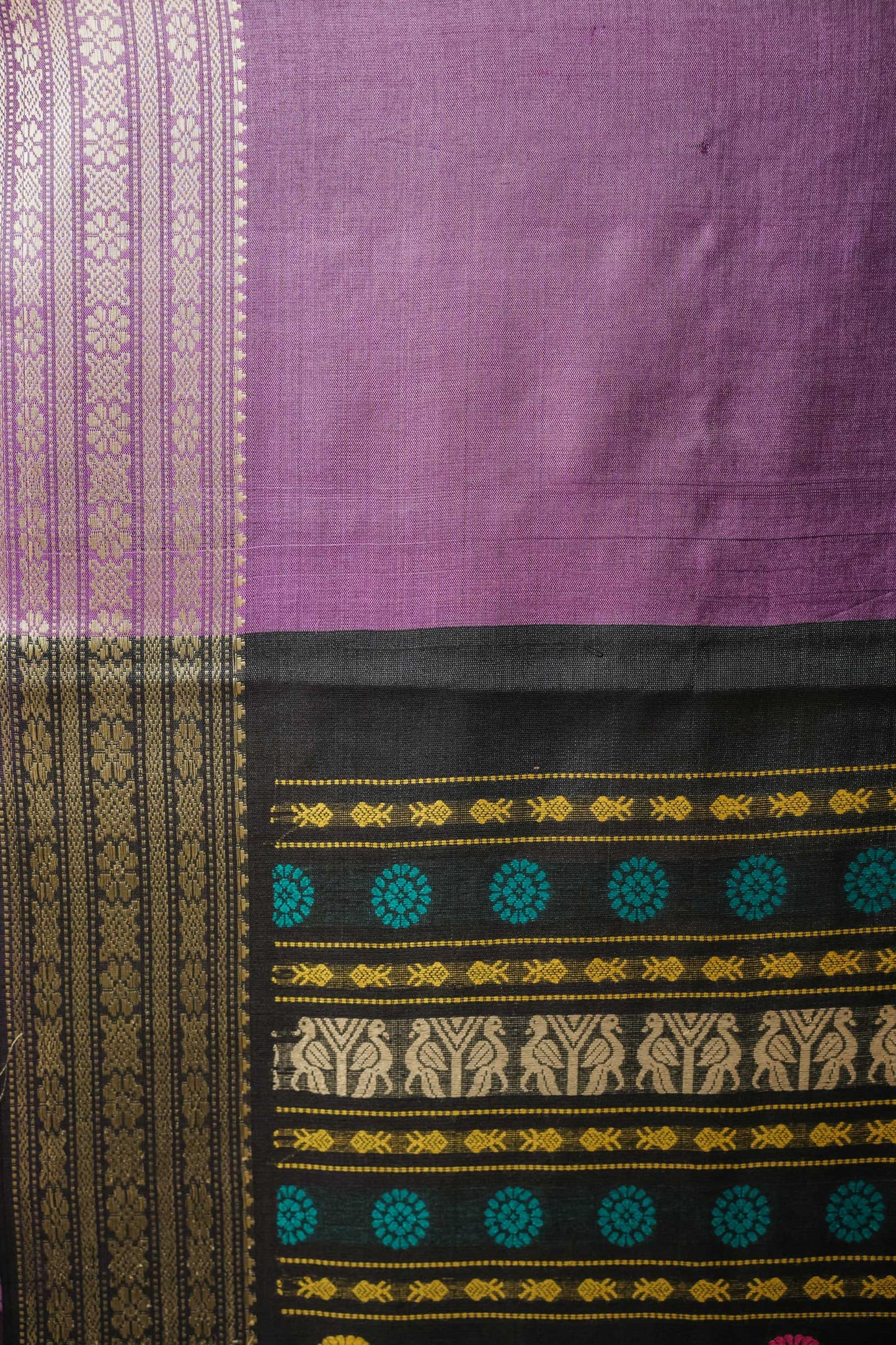 Purple Dolabedi Mulberry Silk Saree