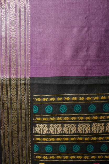 Purple Dolabedi Mulberry Silk Saree