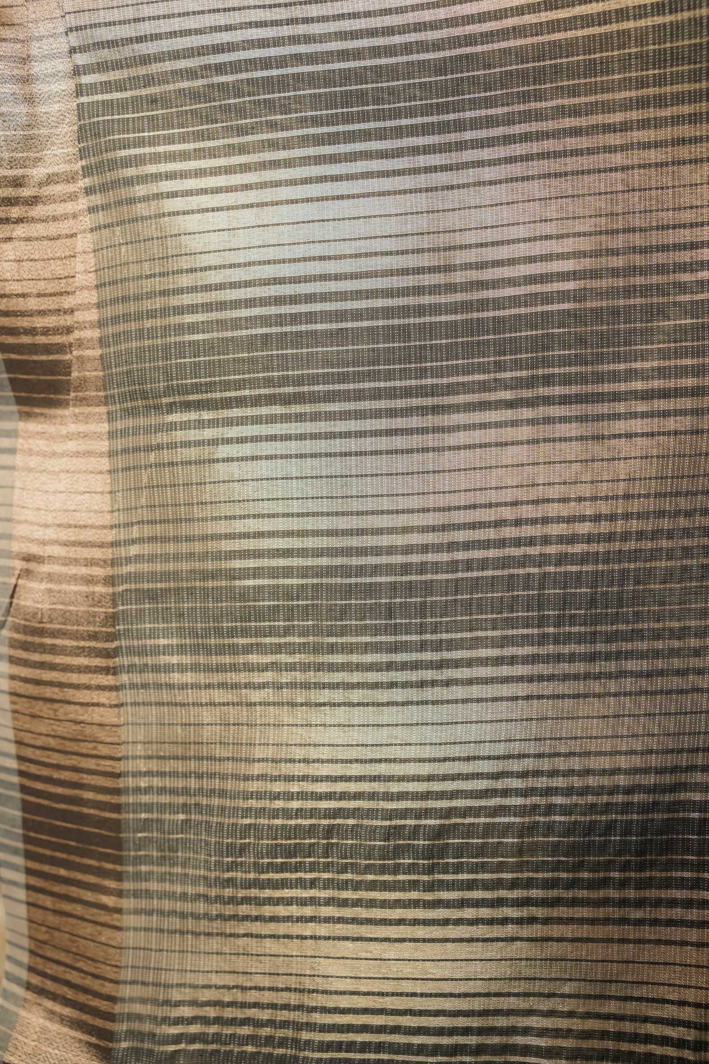 Silver & Black Cotton Silk Saree