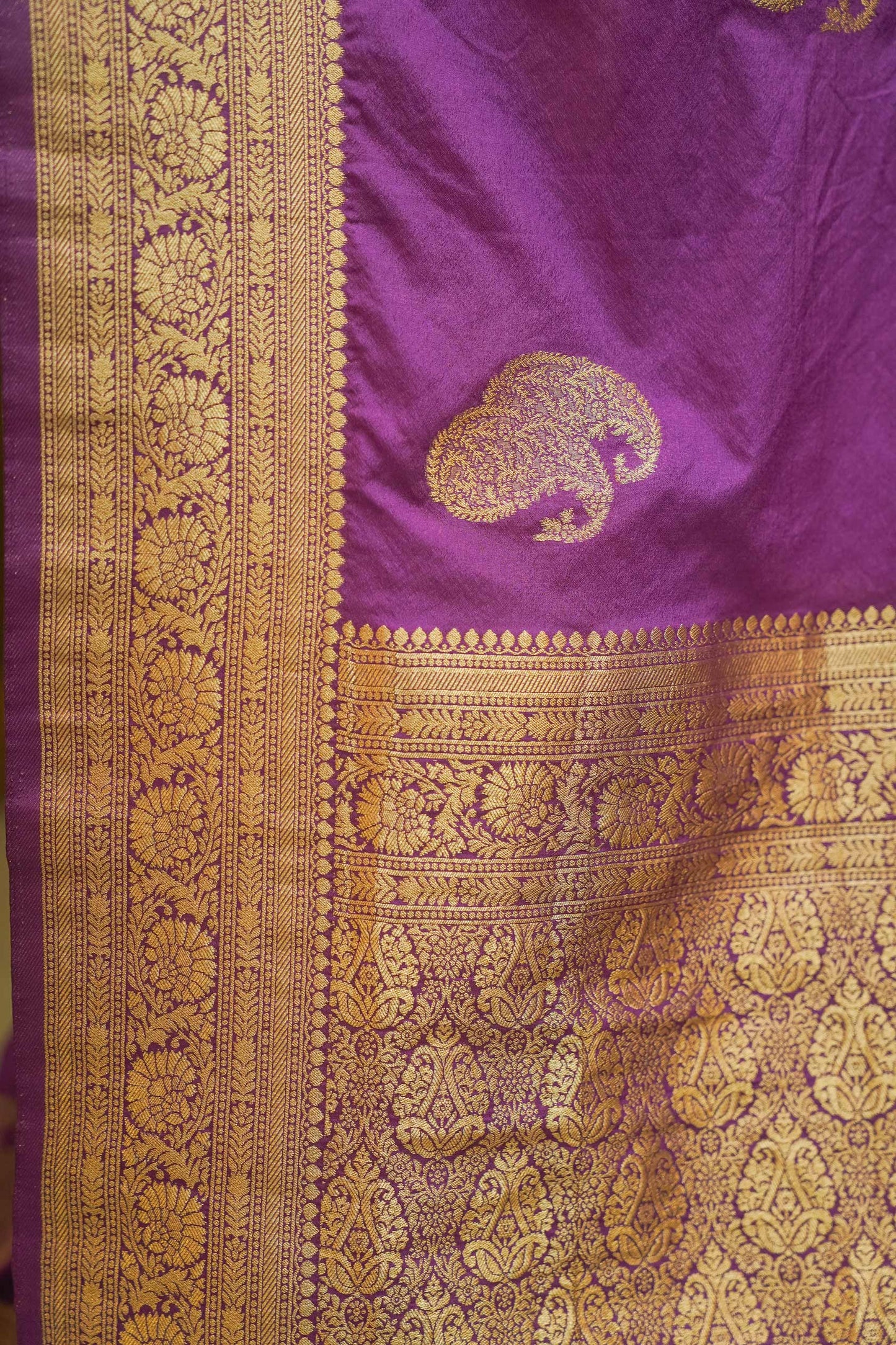 Deep Purple Color Georgette Saree