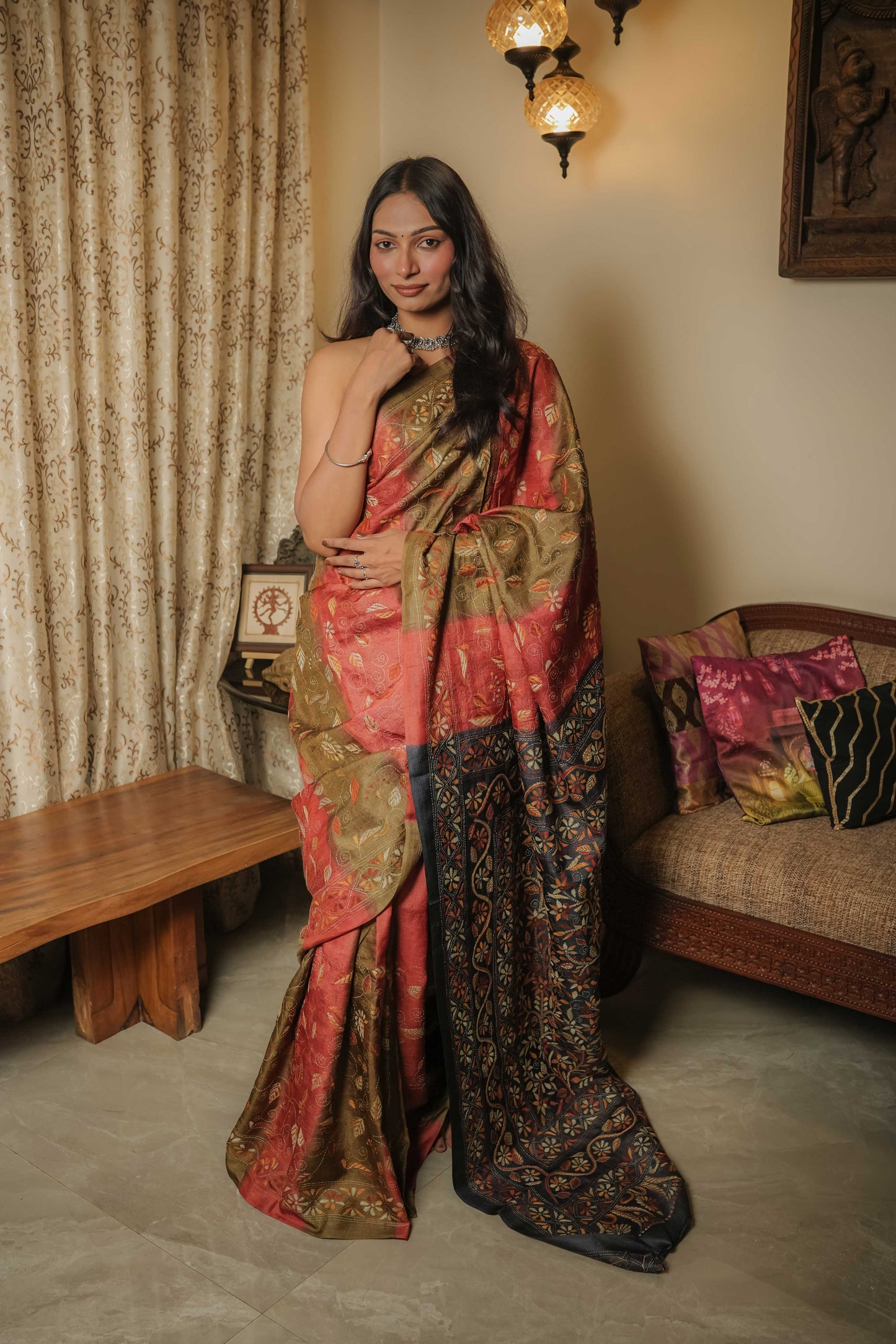 Multicoloured Gassi Tussar Saree