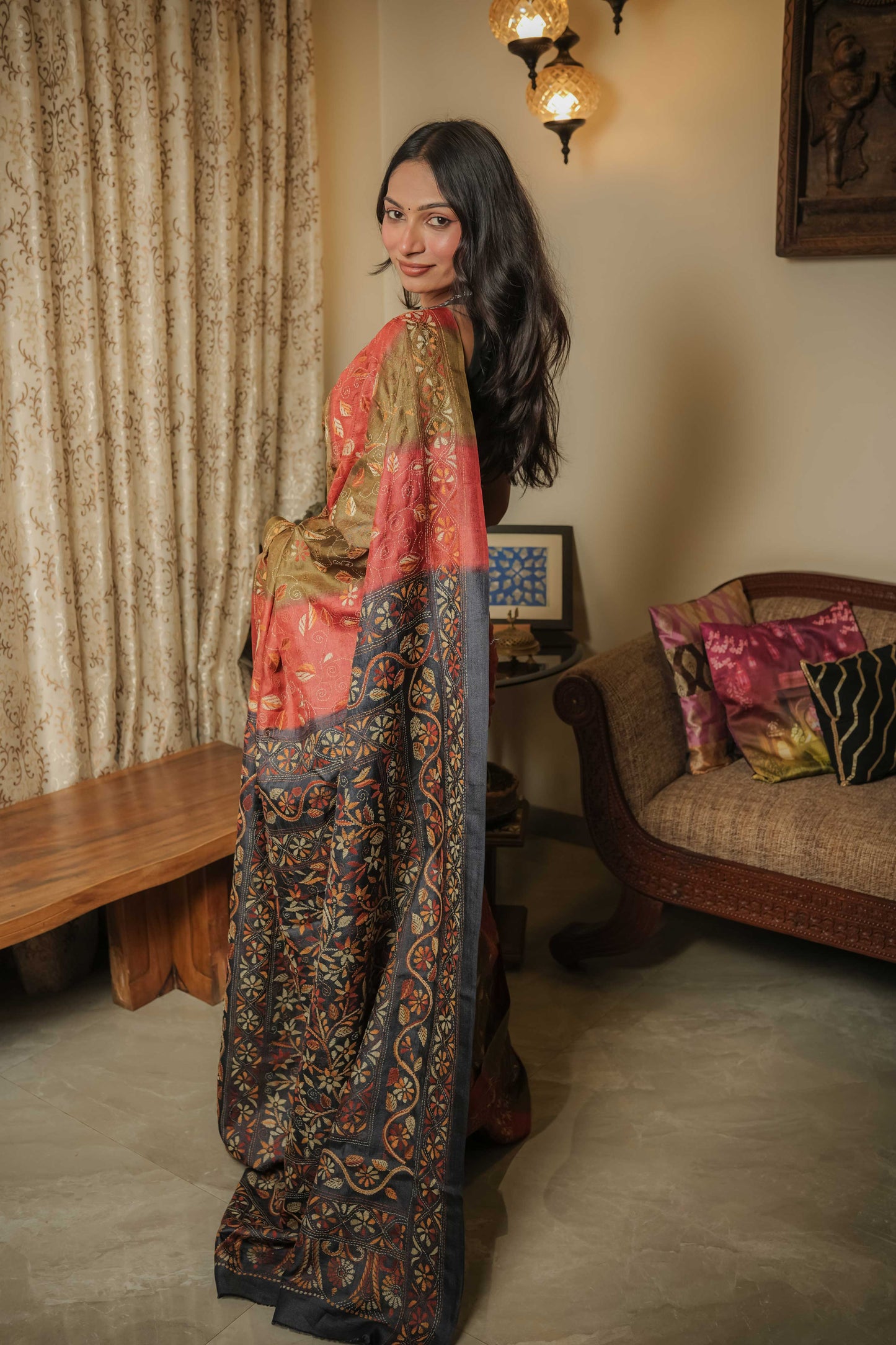 Multicoloured Gassi Tussar Saree