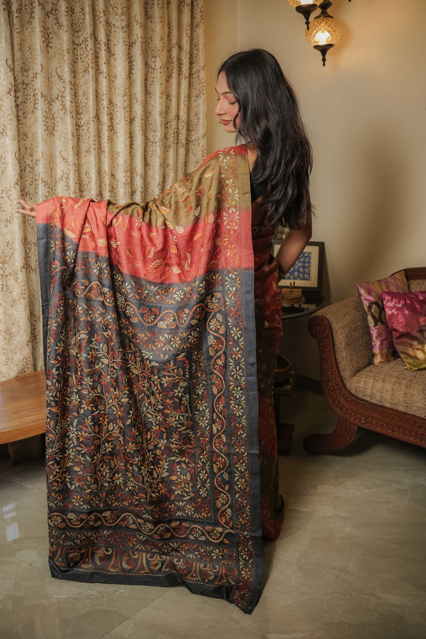 Multicoloured Gassi Tussar Saree