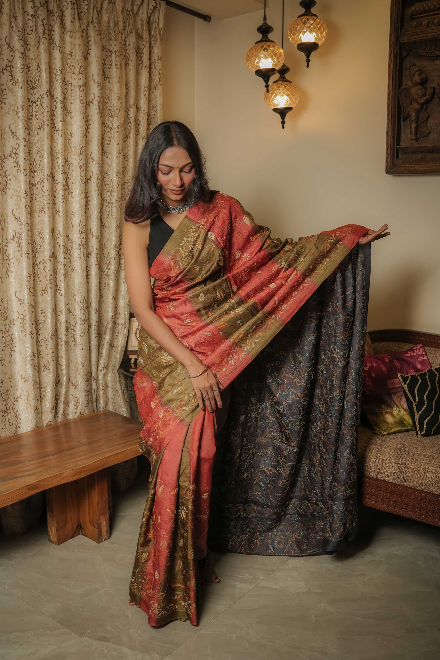 Multicoloured Gassi Tussar Saree