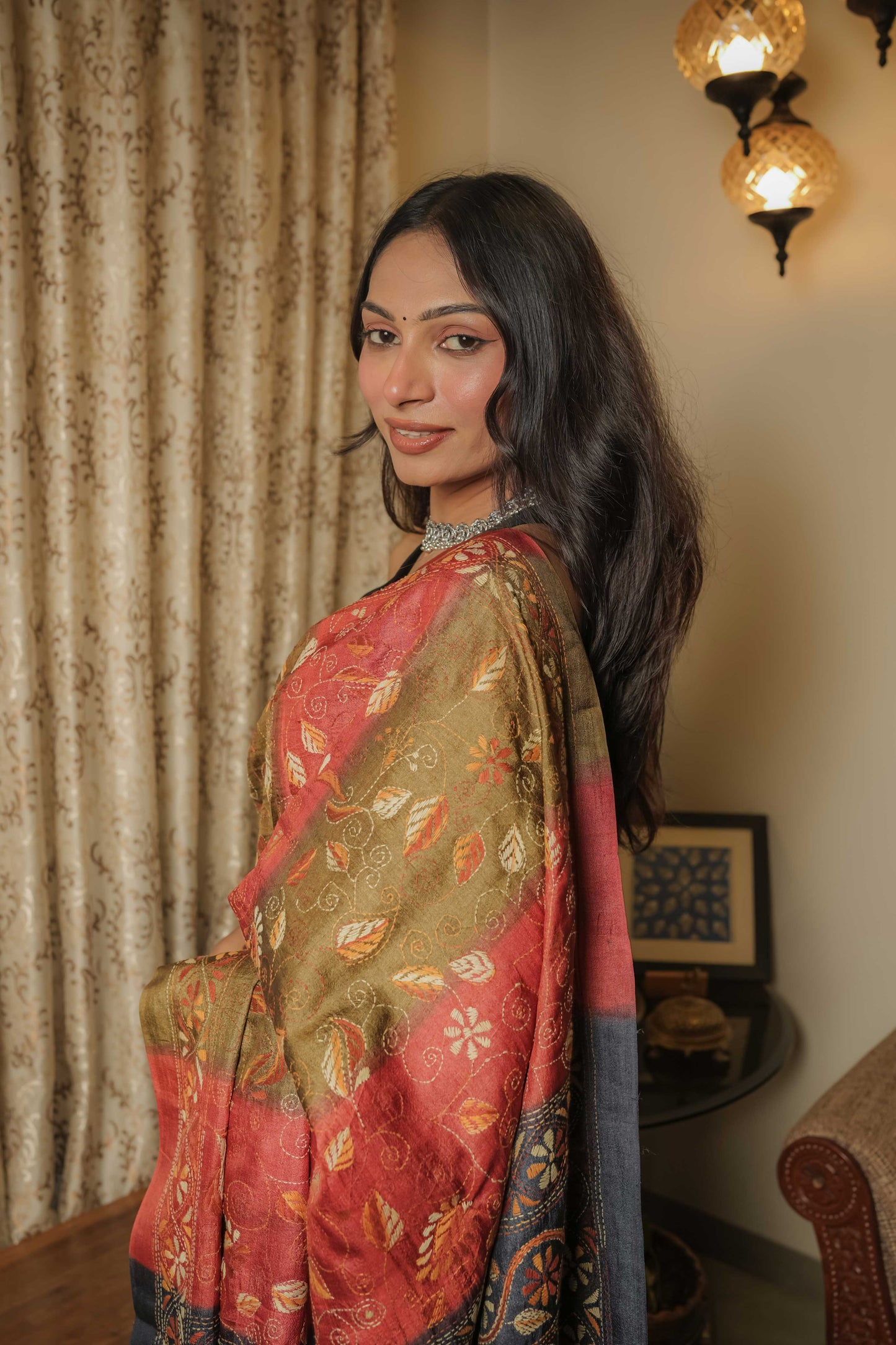 Multicoloured Gassi Tussar Saree