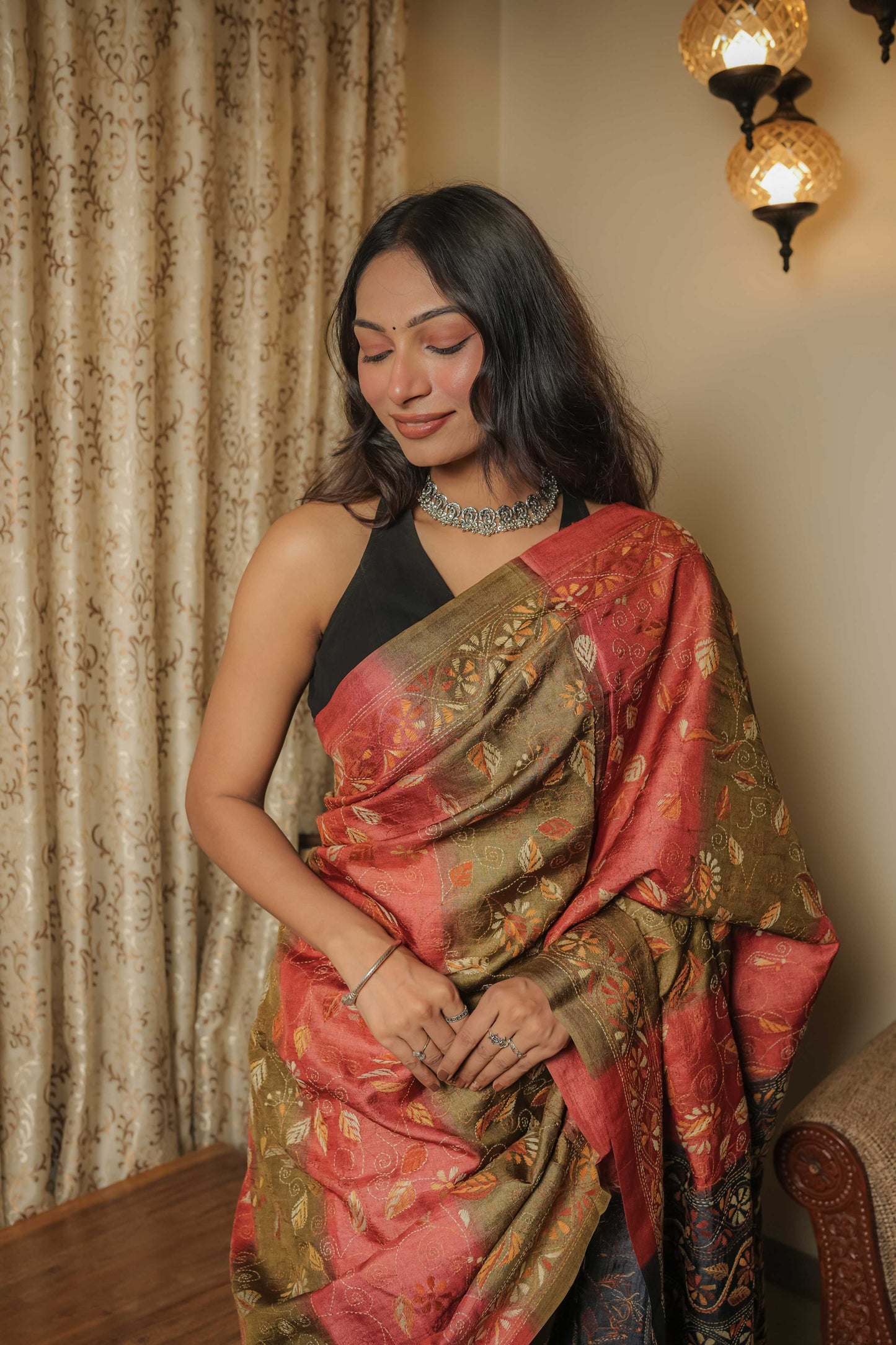 Multicoloured Gassi Tussar Saree