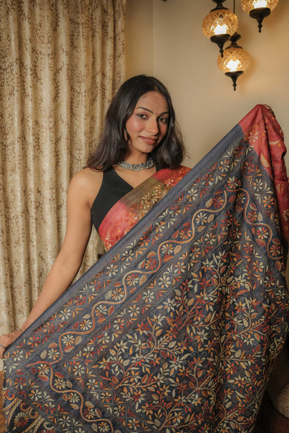 Multicoloured Gassi Tussar Saree