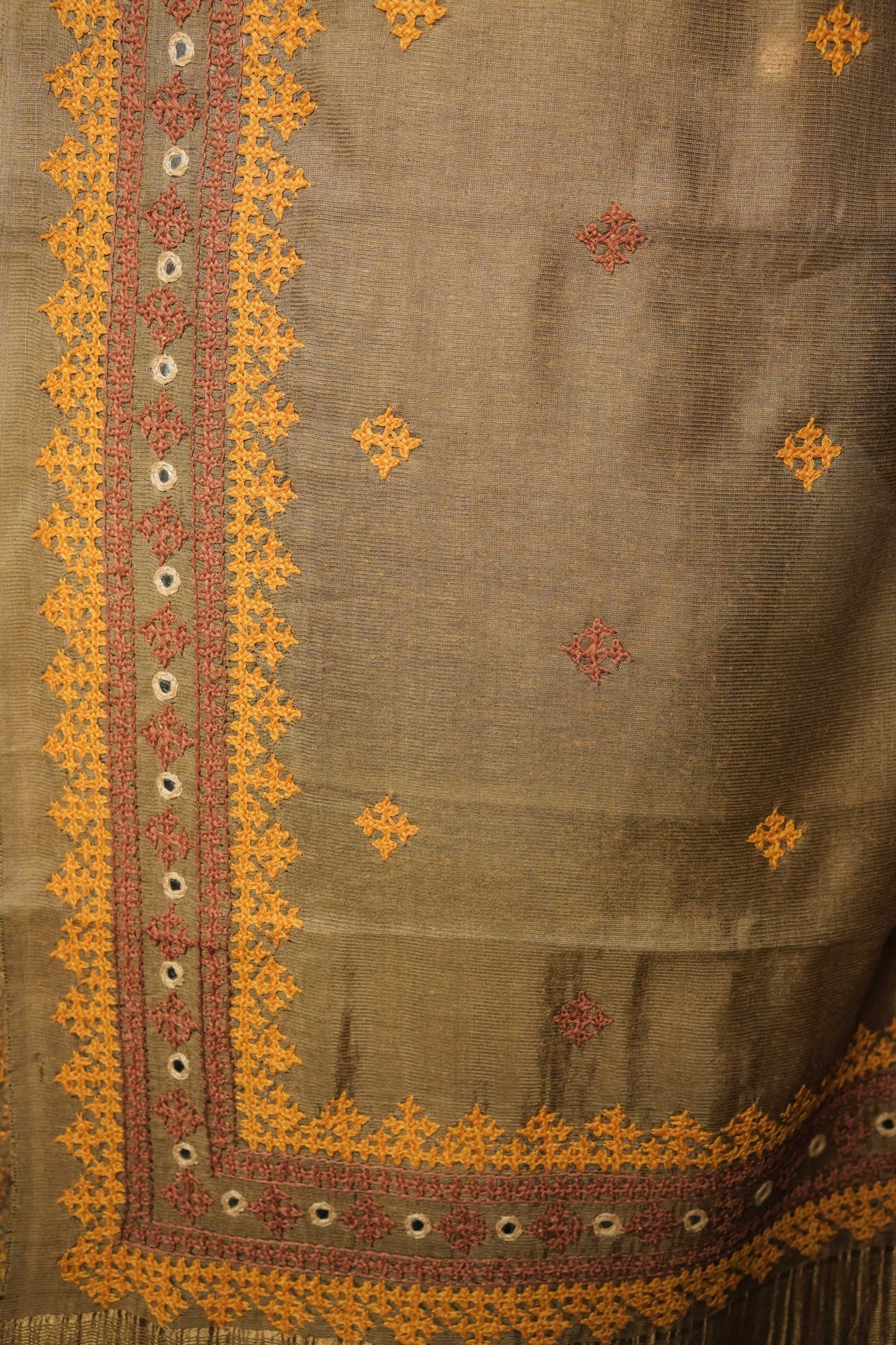 Green Noil Soft Silk Saree