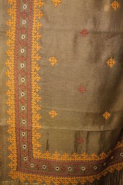 Green Noil Soft Silk Saree