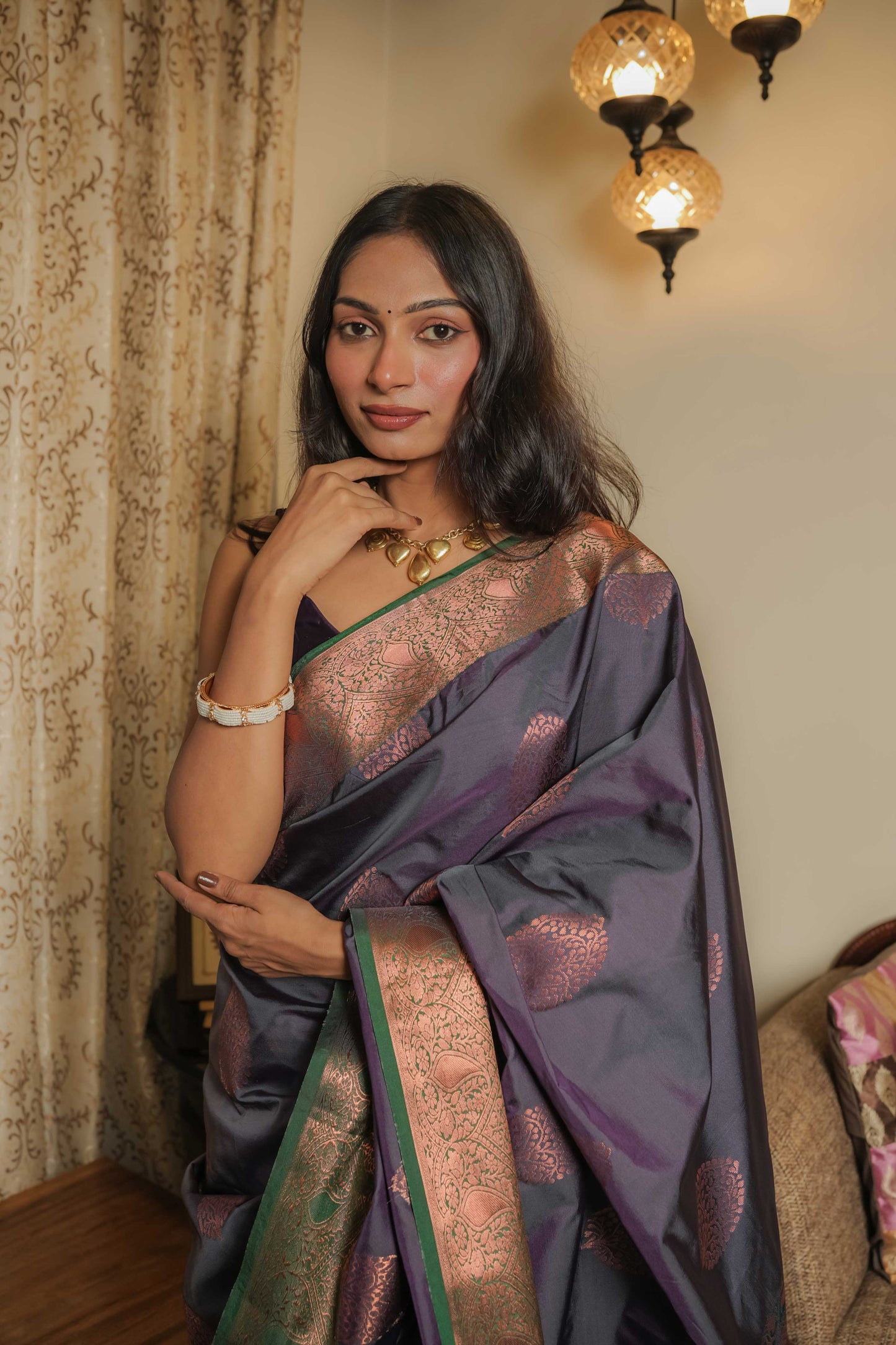 Wine Soft Silk Saree