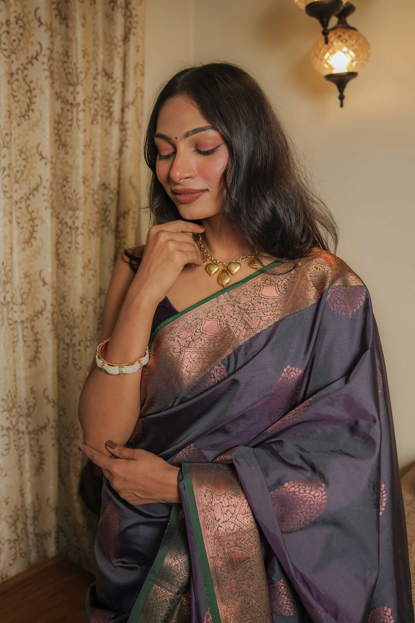 Wine Soft Silk Saree