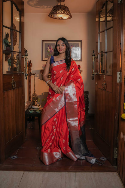 Orange Soft Silk Saree