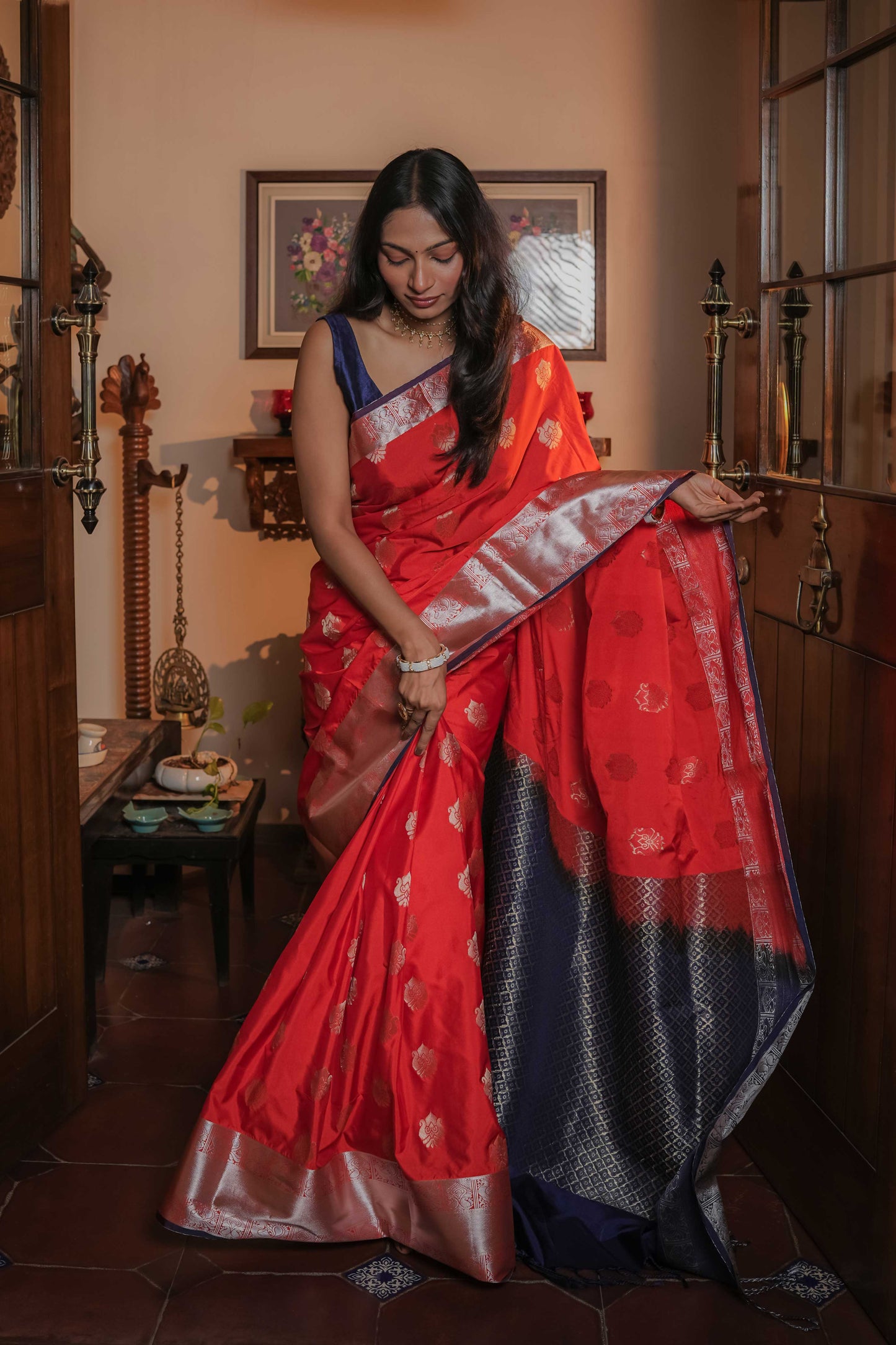 Orange Soft Silk Saree