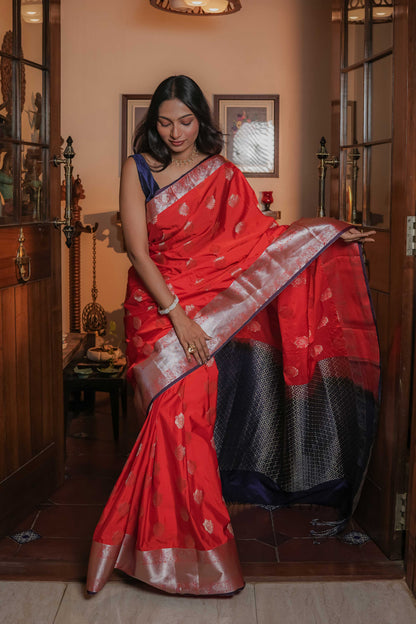 Orange Soft Silk Saree