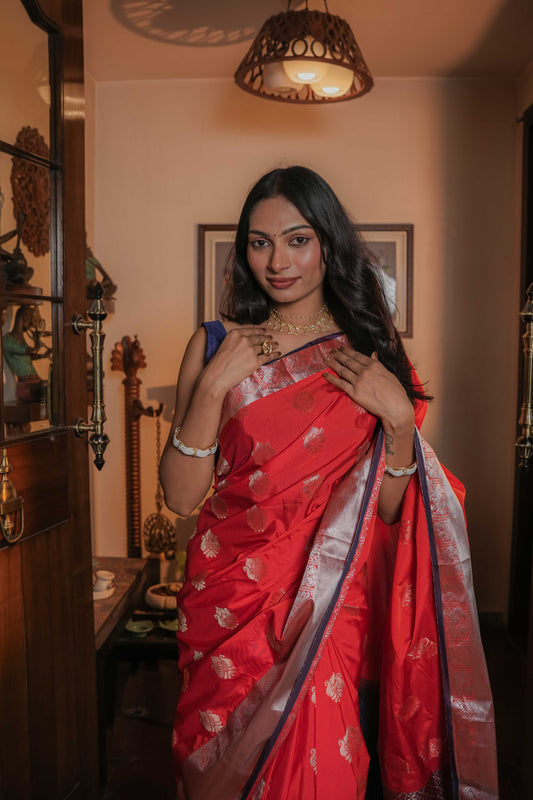 Orange Soft Silk Saree