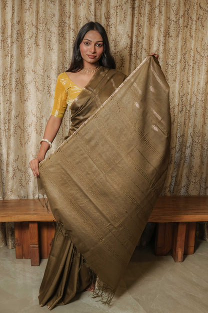 Green Resham Silk Saree