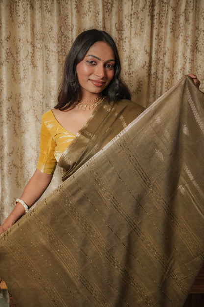 Green Resham Silk Saree