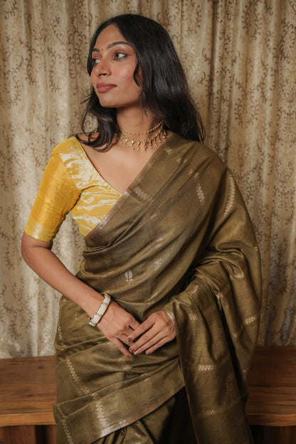 Green Resham Silk Saree