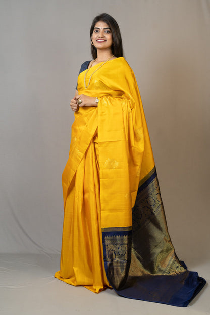 Yellow Kanjeevaram Silk Saree