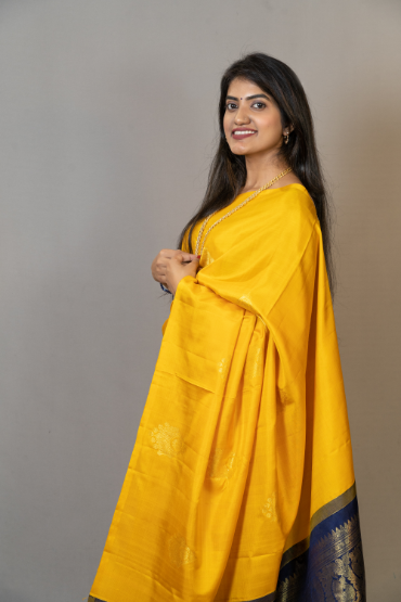 Yellow Kanjeevaram Silk Saree