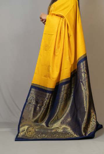 Yellow Kanjeevaram Silk Saree