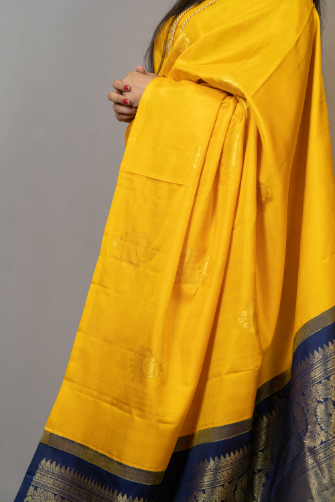 Yellow Kanjeevaram Silk Saree