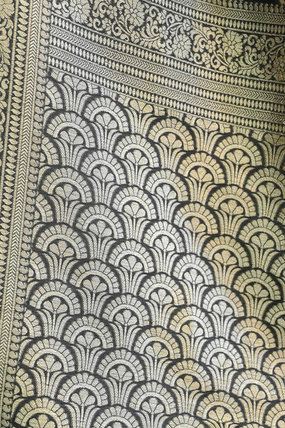 Black Katan Silk Banarasi Saree